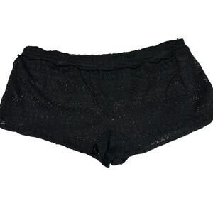 Victoria's Secret Black Lace Sleep Shorts Womens Large Sheer Lounge Swim cover